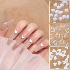 Heart Shaped Nail Charms Crystal Rhinestones Nail Art Decorations