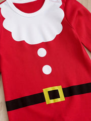 Christmas Santa Claus Baby Romper Hat Infant 2pcs Set