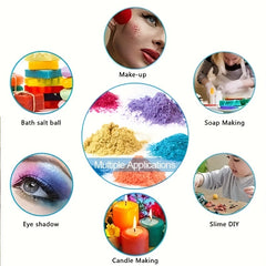 5Pcs Chameleons Pigment Mirror Rainbow Epoxy Resin Glitter Jewelry Making