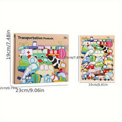 Children's Dinosaur Traffic Puzzle Building Blocks Toy