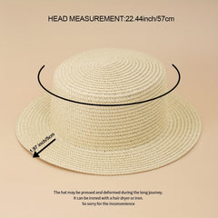 Summer Sun Hat Straw Fedora Cap Women Outdoor Beach Hat