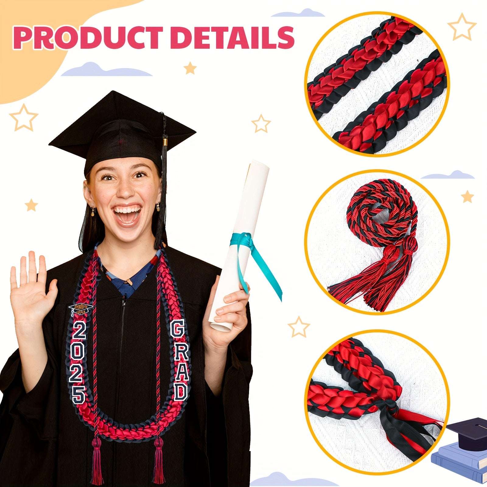 Graduation Ribbons & Garlands Necklaces GRAD 51 43m