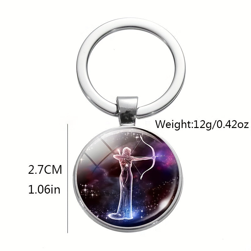 Classic Animal Twelve Constellation Keychain For Men Creative Friend Gift