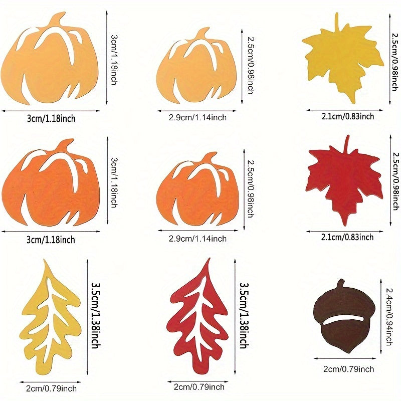Thanksgiving Party Decoration Confetti Autumn Wheat Leaf Pumpkin Pine Cone