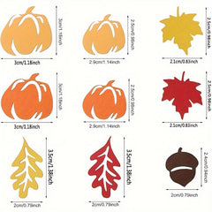 Thanksgiving Party Decoration Confetti Autumn Wheat Leaf Pumpkin Pine Cone