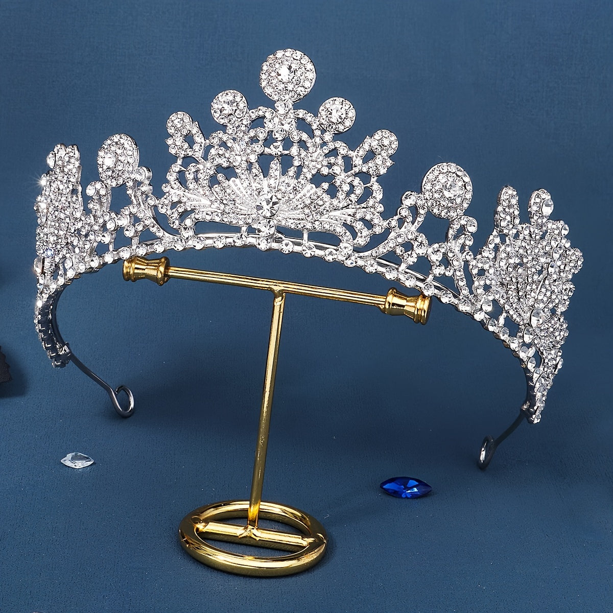 Rhinestone Alloy Silver Crown Hairband Headband Party Favor Decorations