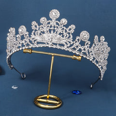 Rhinestone Alloy Silver Crown Hairband Headband Party Favor Decorations