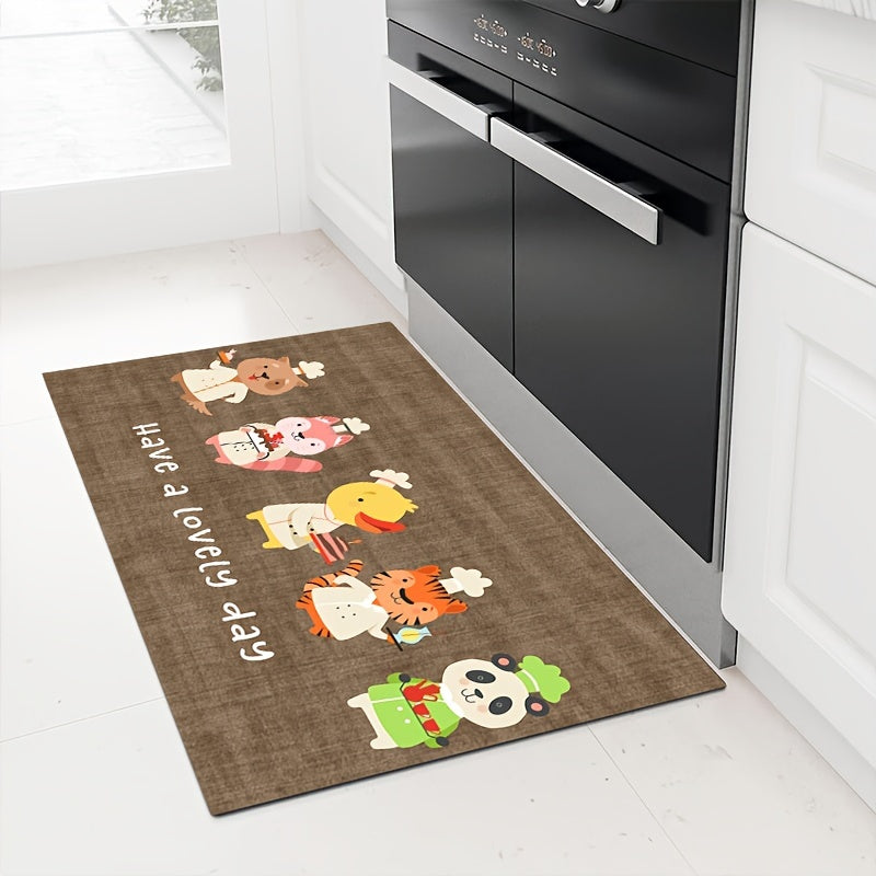 Animal Pattern Kitchen Non-slip Floor Mat, Indoor Carpet, Kitchen Carpet