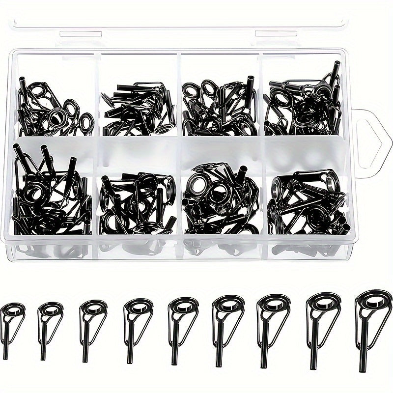 8pcs 80pcs Fishing Guide Set Ceramic Stainless Steel Lure Rod Accessories