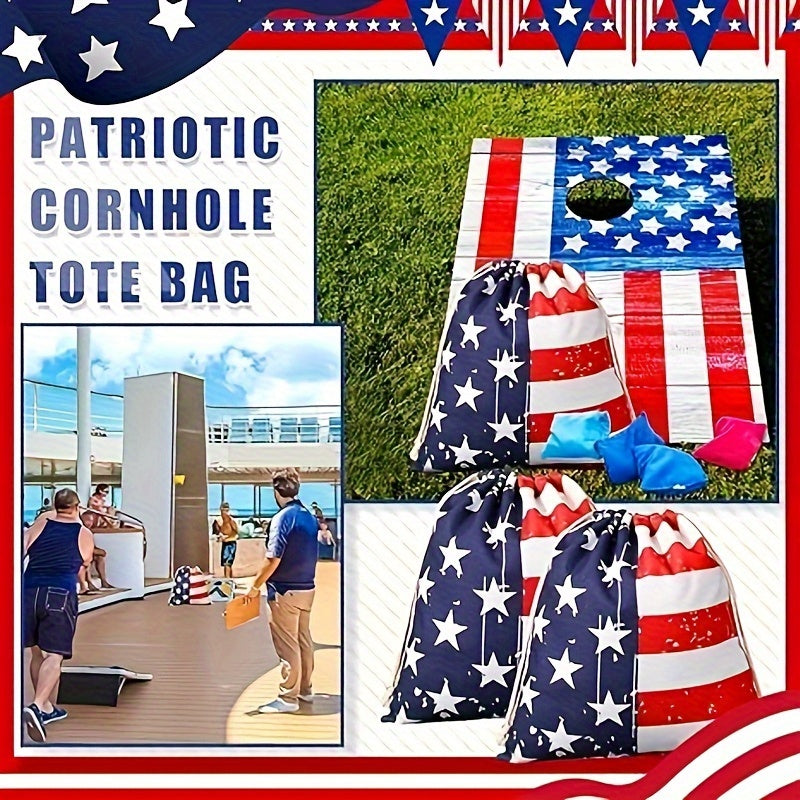 10 Pack Cornhole Tote Bag American Flag Corn Hole Bags