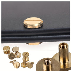 40pcs Copper Yellow Belt Screw Kit Flat Head Screws for Woodworking