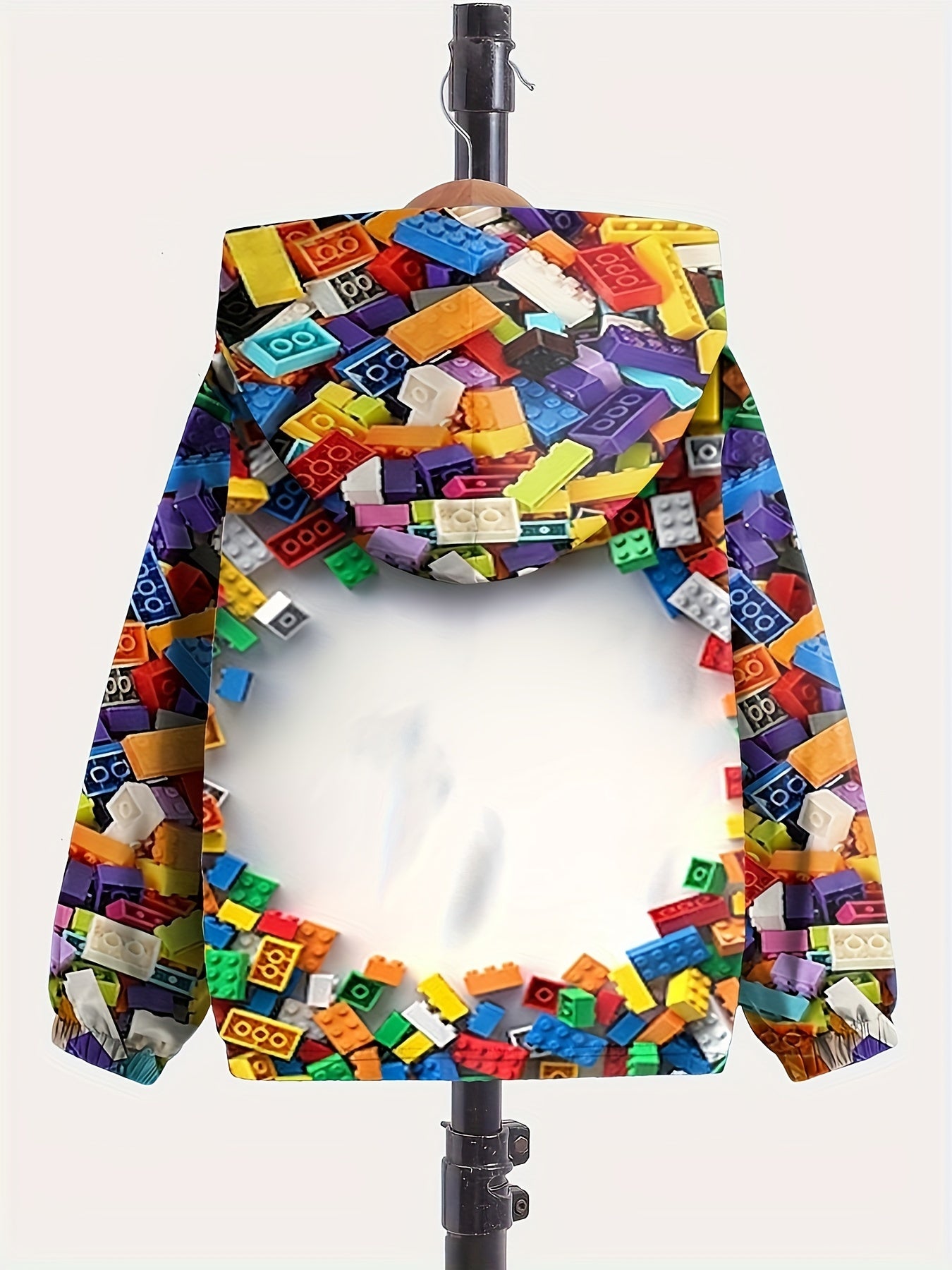 Dino Graphic Zip Front Hooded Jacket for Girls Boys