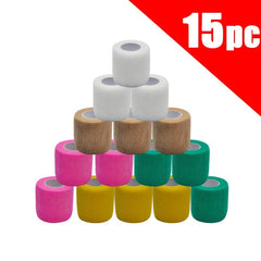 15pcs Flexible Self-adhesive Bandages for Stretching Sports - Wrists Ankles