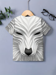 Boy's Fox Graphic T-shirt Casual Loose Tee Kid's Clothing For Summer