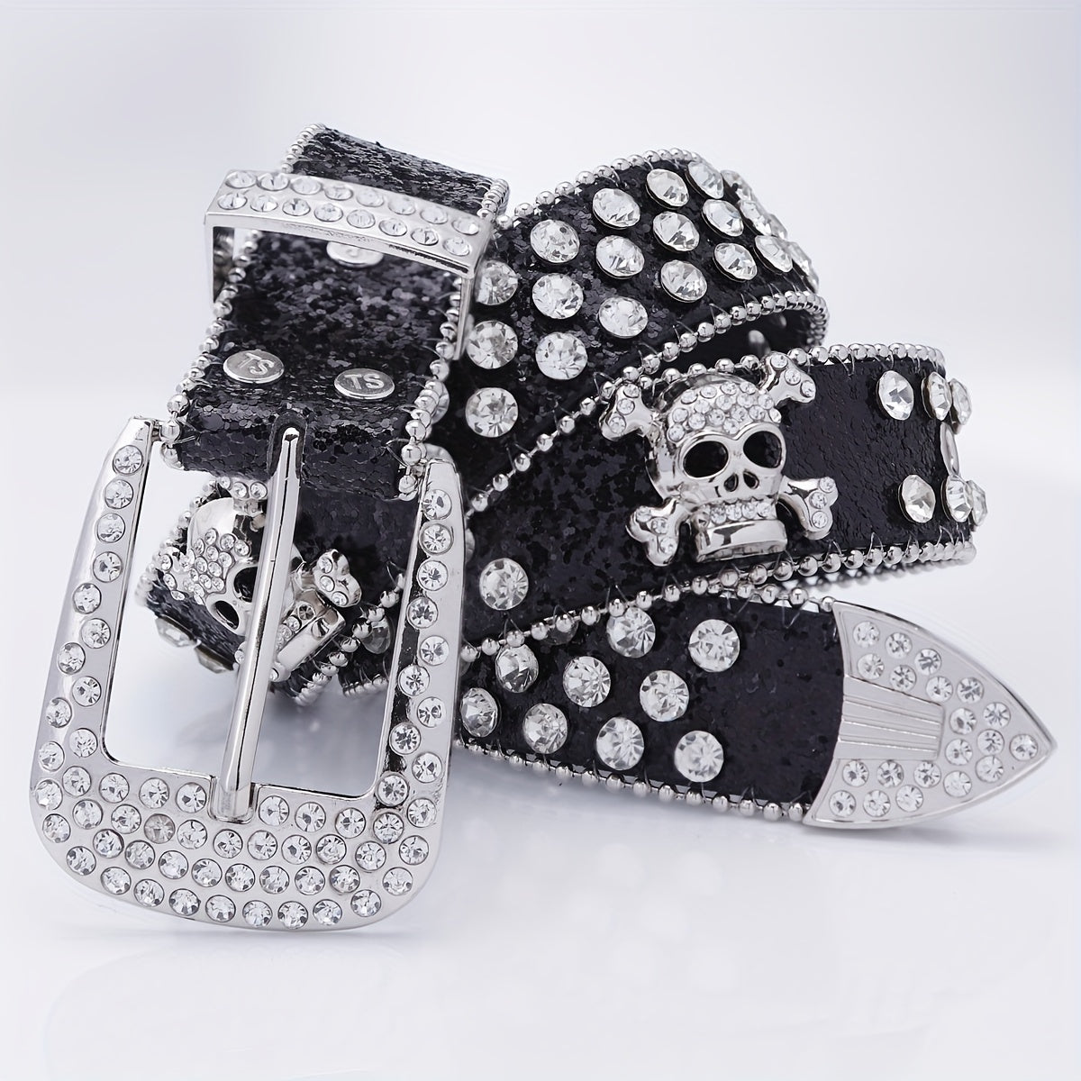 Hip Hop Punk Style Skull Leather Belt