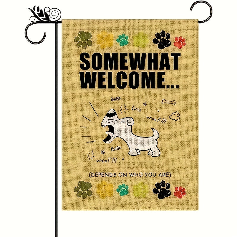 Dog Garden Flags Welcome Two sided Farmhouse Decor