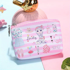 Cartoon PU Leather Coin Purse Key Bag for Girls