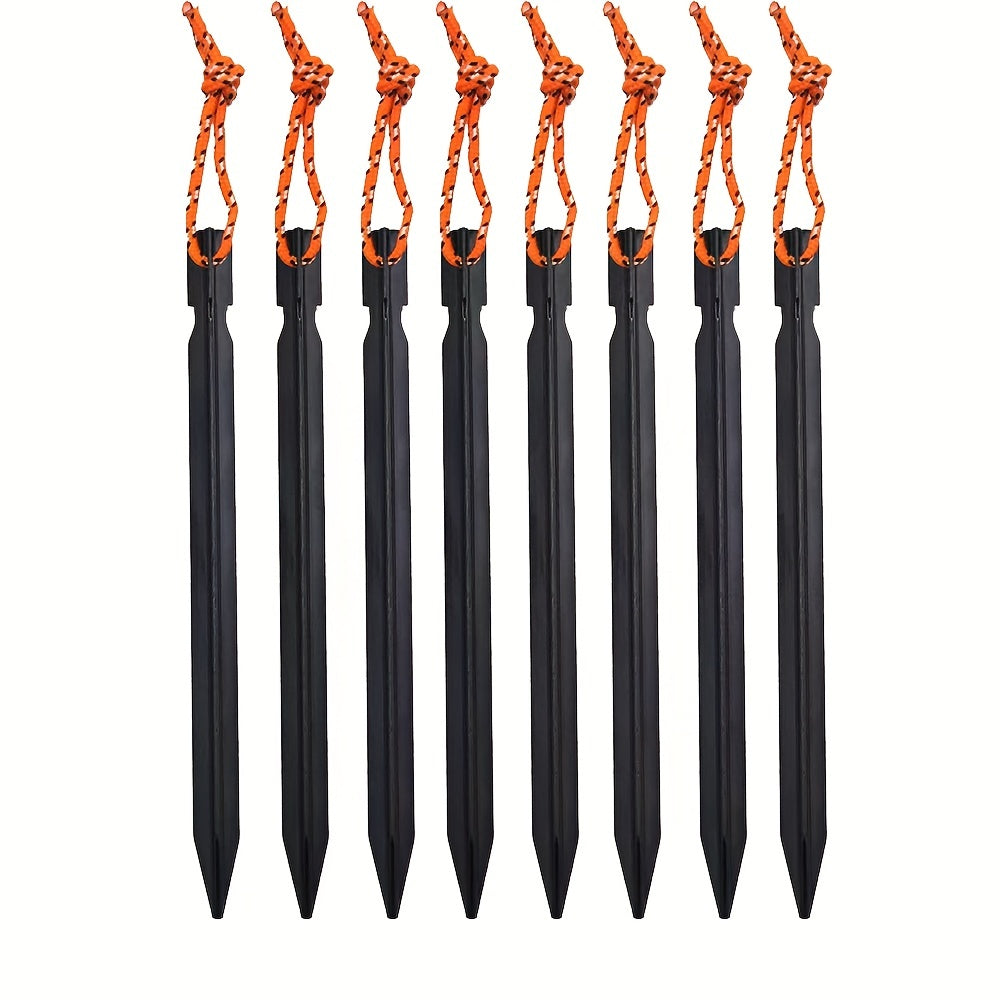 12pcs Aluminum Tent Stakes With Rope