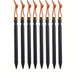 12pcs Aluminum Tent Stakes With Rope