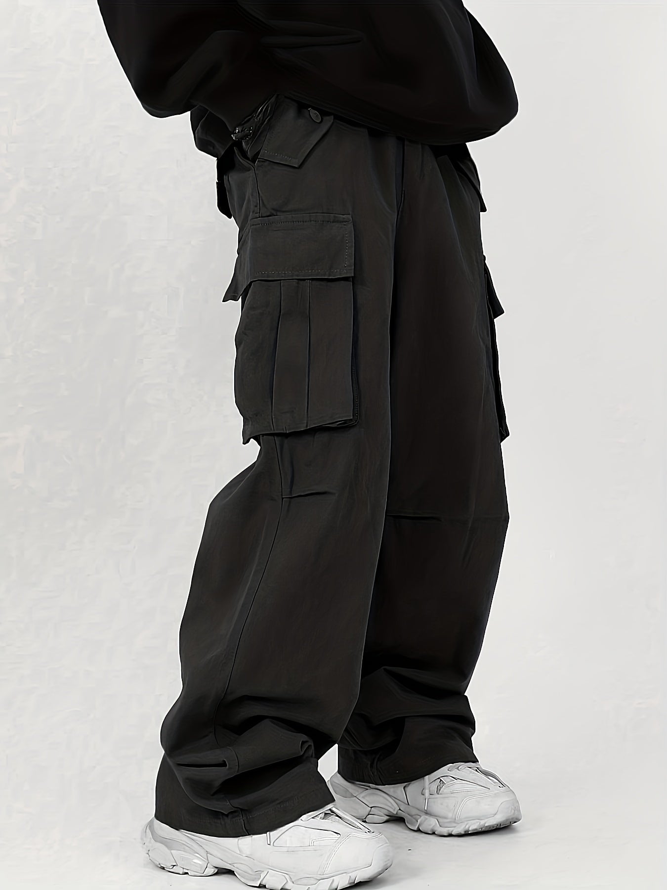 Men's Straight Leg Cargo Pants Loose Baggy Outdoor Work Pants