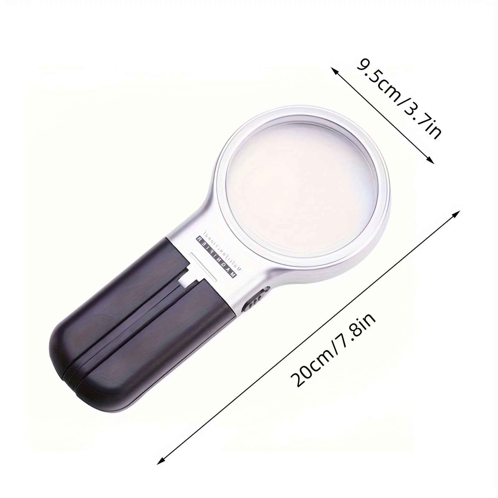 LED Lighted Hands Magnifying Glass With Light Stand Portable Illuminated Magnifi
