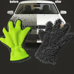 Soft Microfiber Car Cleaning Gloves for Washing and Drying -1pc