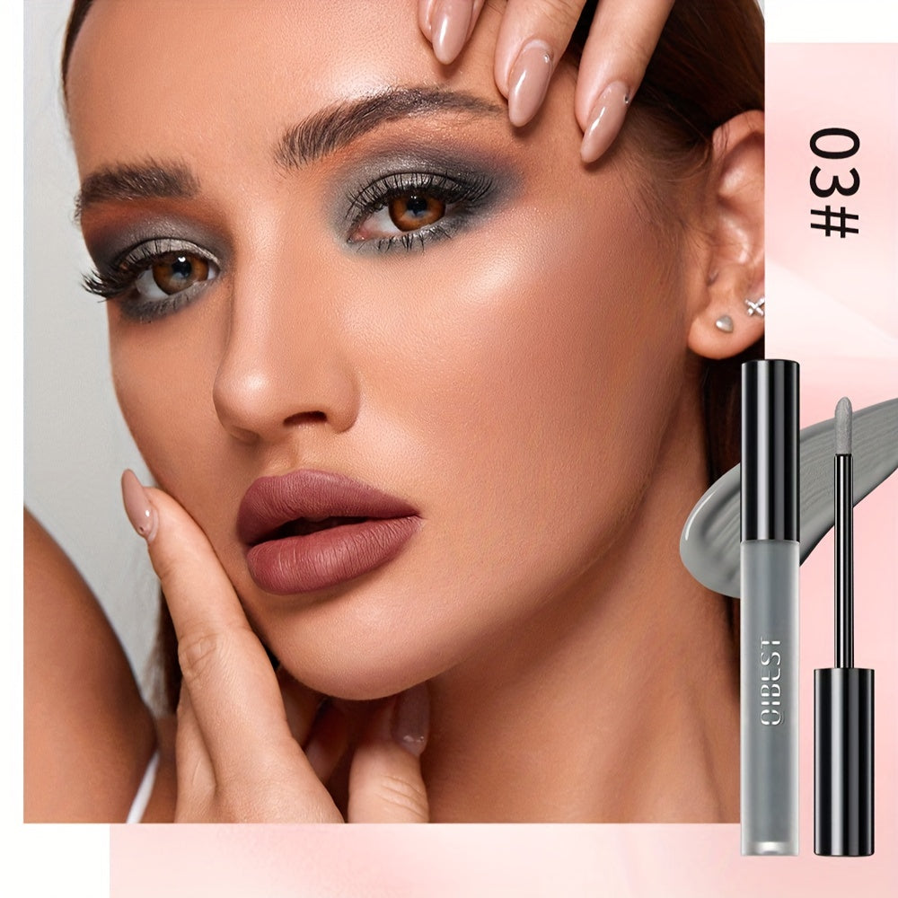 9pcs Liquid Eyeshadow Set Gray Silver Glitter Shimmer Matte Smokey Gothic Style