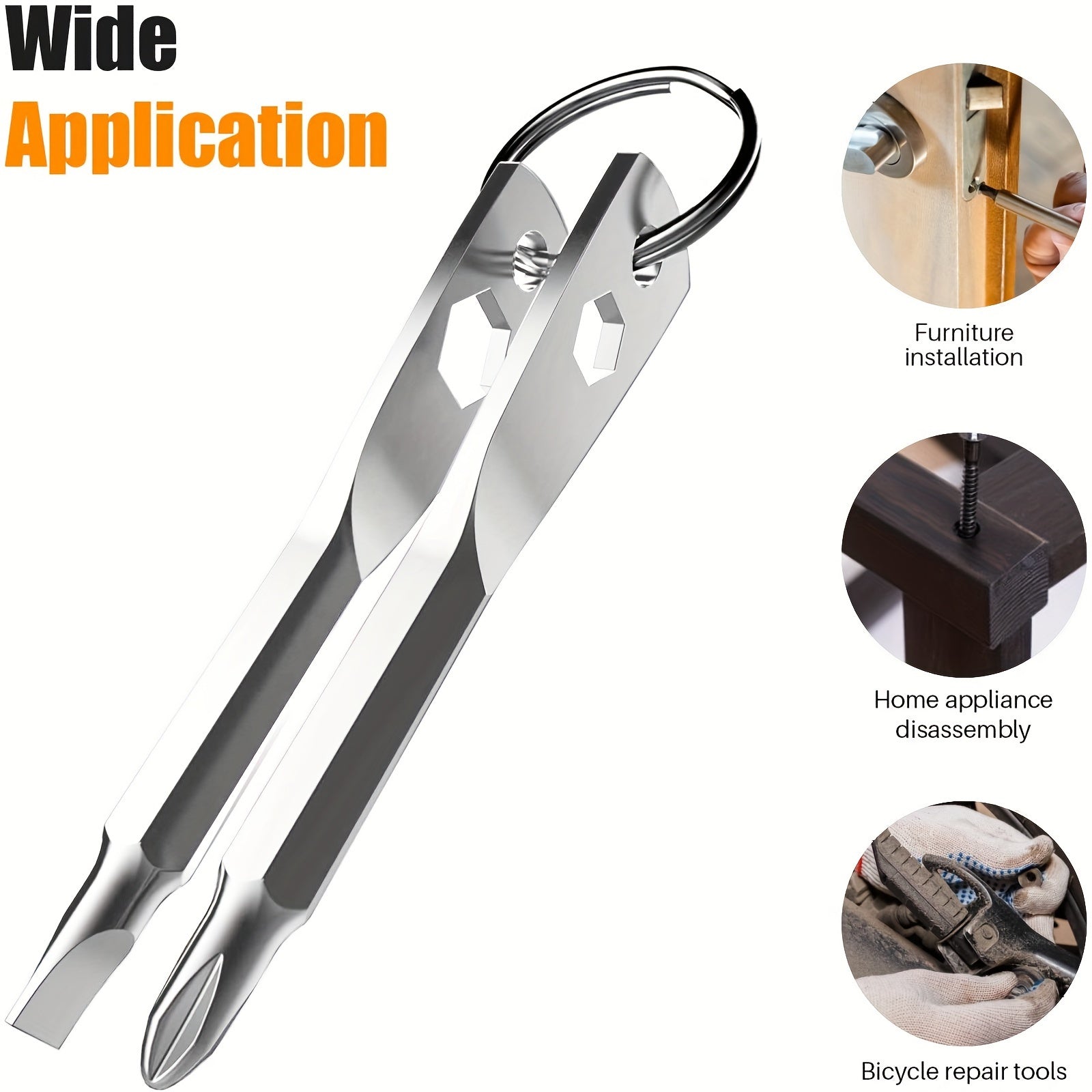 Kusonkey 4 in 1 Keychain Screwdriver Bit Tool for Men