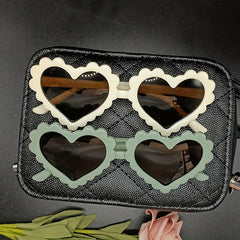 Heart Frame Sunglasses for Kids UV Protection Outdoor Travel Party Gift