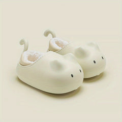 Girls' Cartoon Furry House Shoes - Non Slip Soft Bottom Walking Shoes