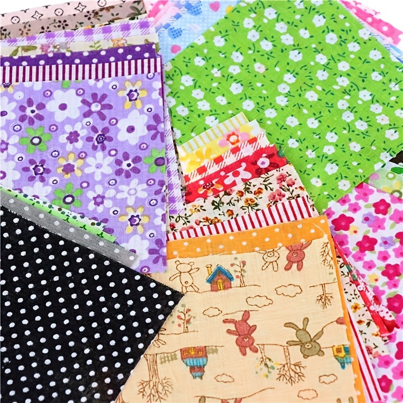 100pcs Cotton Fabric Patchwork DIY Sewing Quilting Toys Cloth