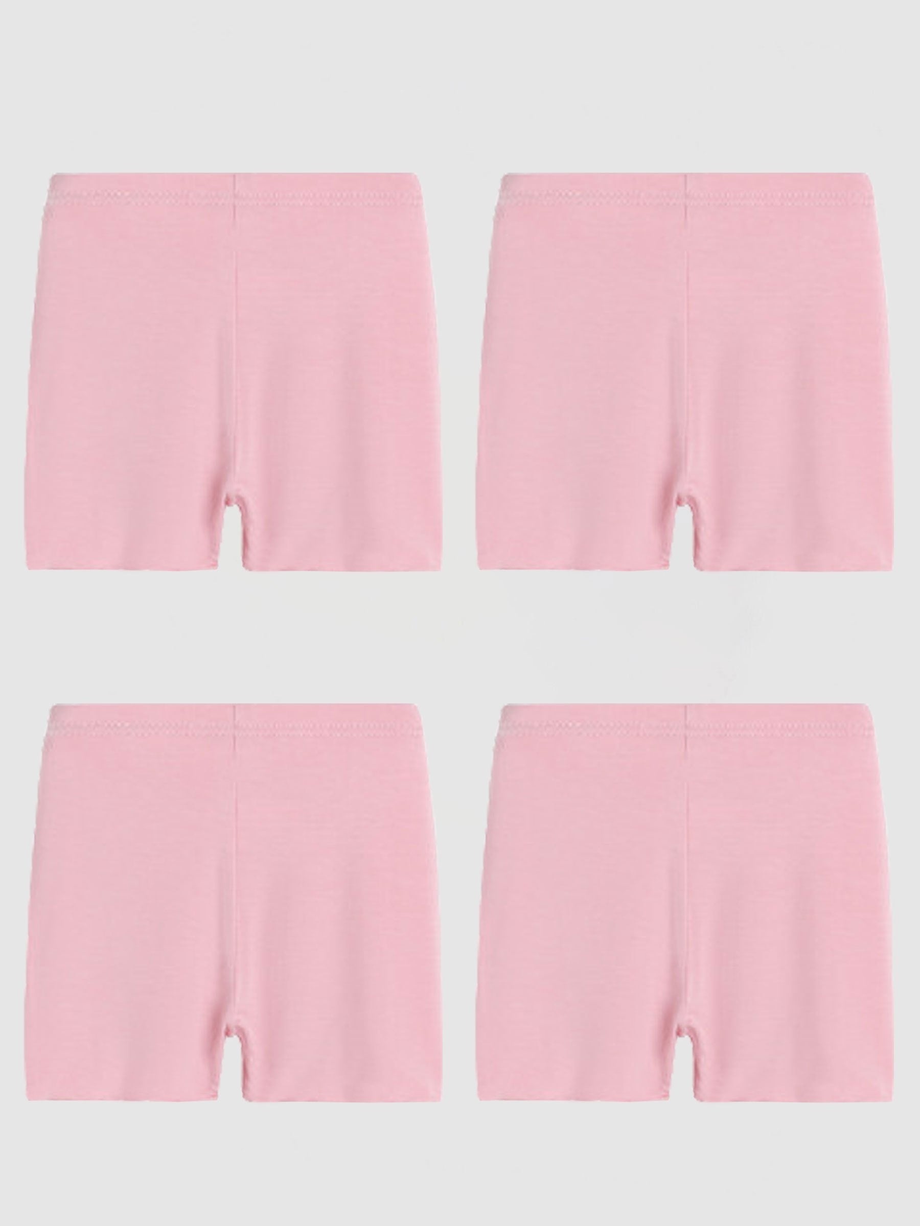 4-Pack Girls Casual Skinny Shorts for Sports Leisure Comfortable and Breathable