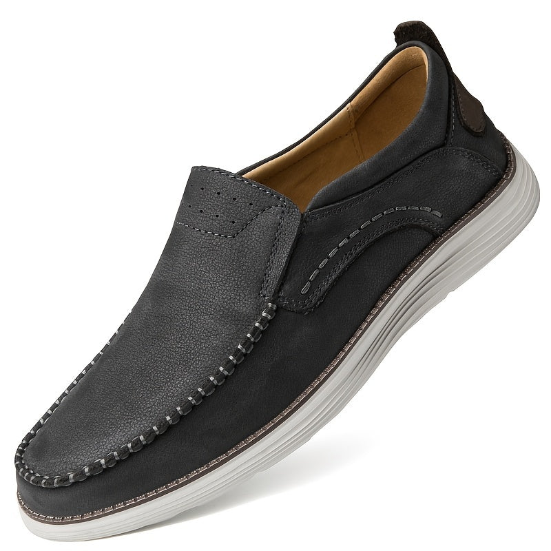 Men's Comfortable Loafer Shoes Rubber Sole Slip On