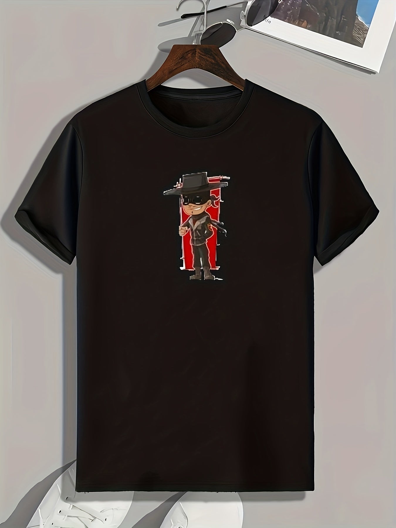 Mysterious Person Print Men's Graphic Tshirt Casual Tee For Summer