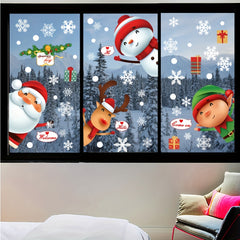 Christmas Snowflake Window Clings Stickers For Glass Xmas Decorations