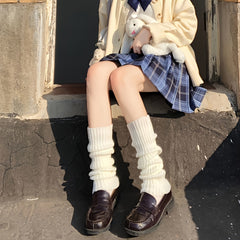 Rib Knit Leg Warmers for Women