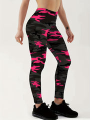Women's Plus Camo Print High Rise Skinny Leggings
