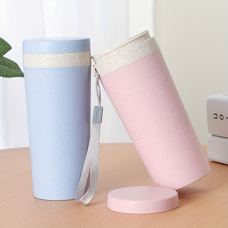 Wheat Straw Tea Cup Portable Water Bottle for Outdoor Travel