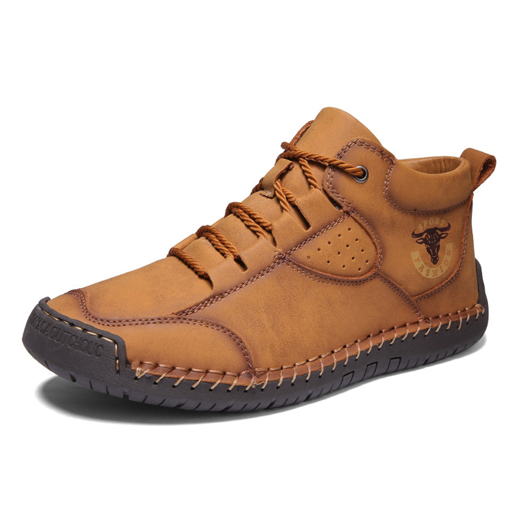 SENBURNY Men's Vintage Style Leather Flat Shoes