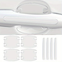 8Pcs Car Door Handle Sticker Scratch Resistant Cover Auto Protection Film