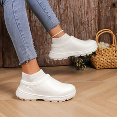 Women's Plush Lined Waterproof Ankle Rain Boots