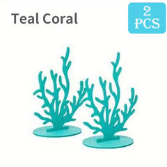 2pcs Mermaid Birthday Decorations Felt Table Centerpiece Under The Sea Party