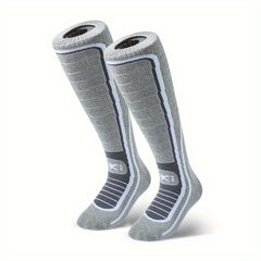 Men's Over-The-Knee High Sport Socks Warm Thermal Sweat-Absorbing Cotton Blend