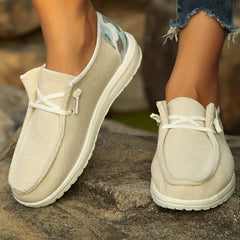 Women's Corduroy Casual Loafers Soft Sole Flatform Shoes