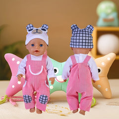 Corduroy Overalls for 35 56 45 Dolls in Red Pink Brown Doll Accessories