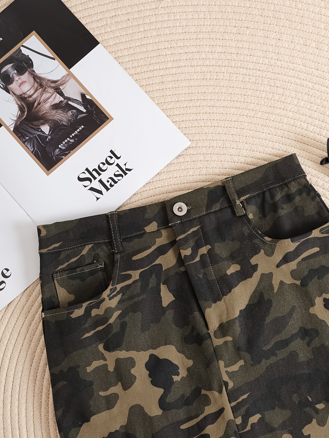 Camo Slim Mini Skirts Sexy High Waist Bodycon Skirts