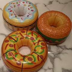 3pcs Food Shaped Cup Holders for Pool Parties or Beach Outings