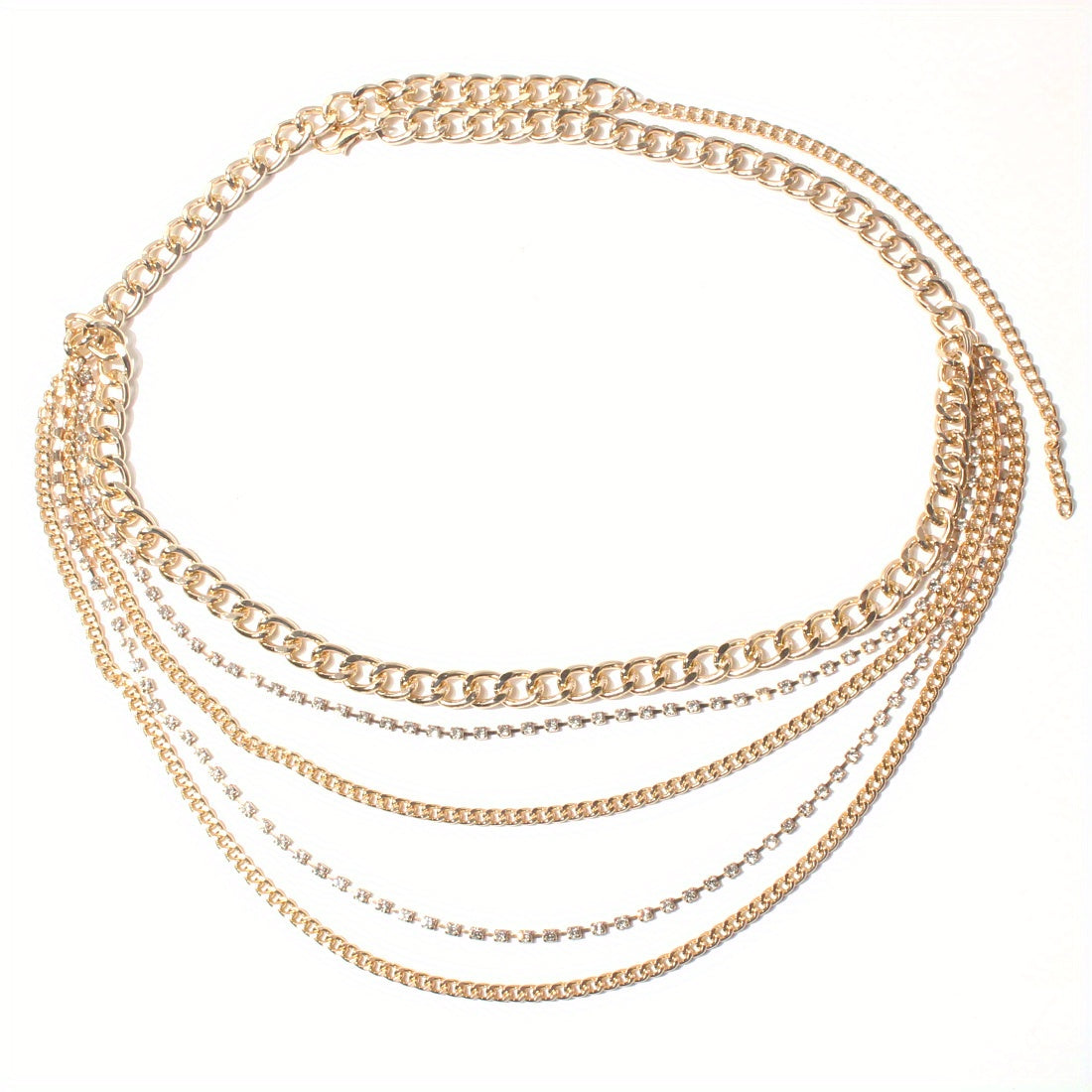 Punk Layer Waist Chain Golden Hip Hop Waistband Chain Belt Vintage Jewelry