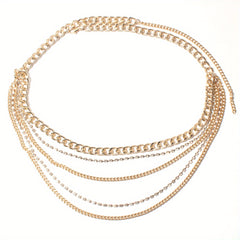 Punk Layer Waist Chain Golden Hip Hop Waistband Chain Belt Vintage Jewelry