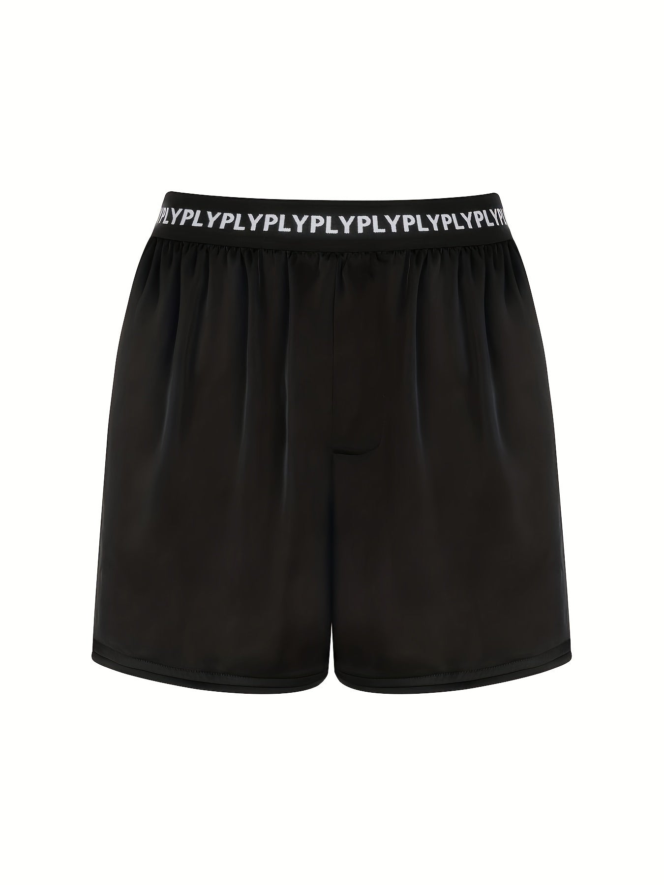 Letter Pattern Waist Fitness Causal Shorts for Women